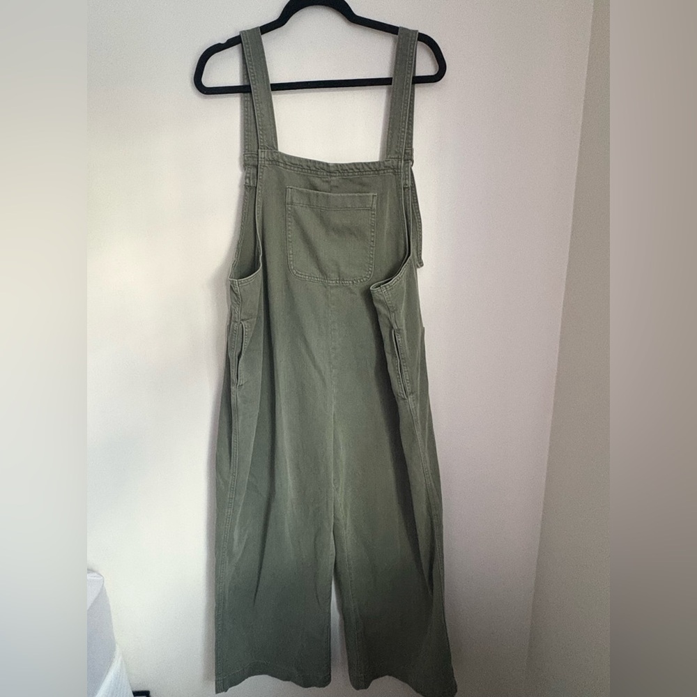 Aerie Olive Green Cotton Overalls Size L - Picture 6 of 16